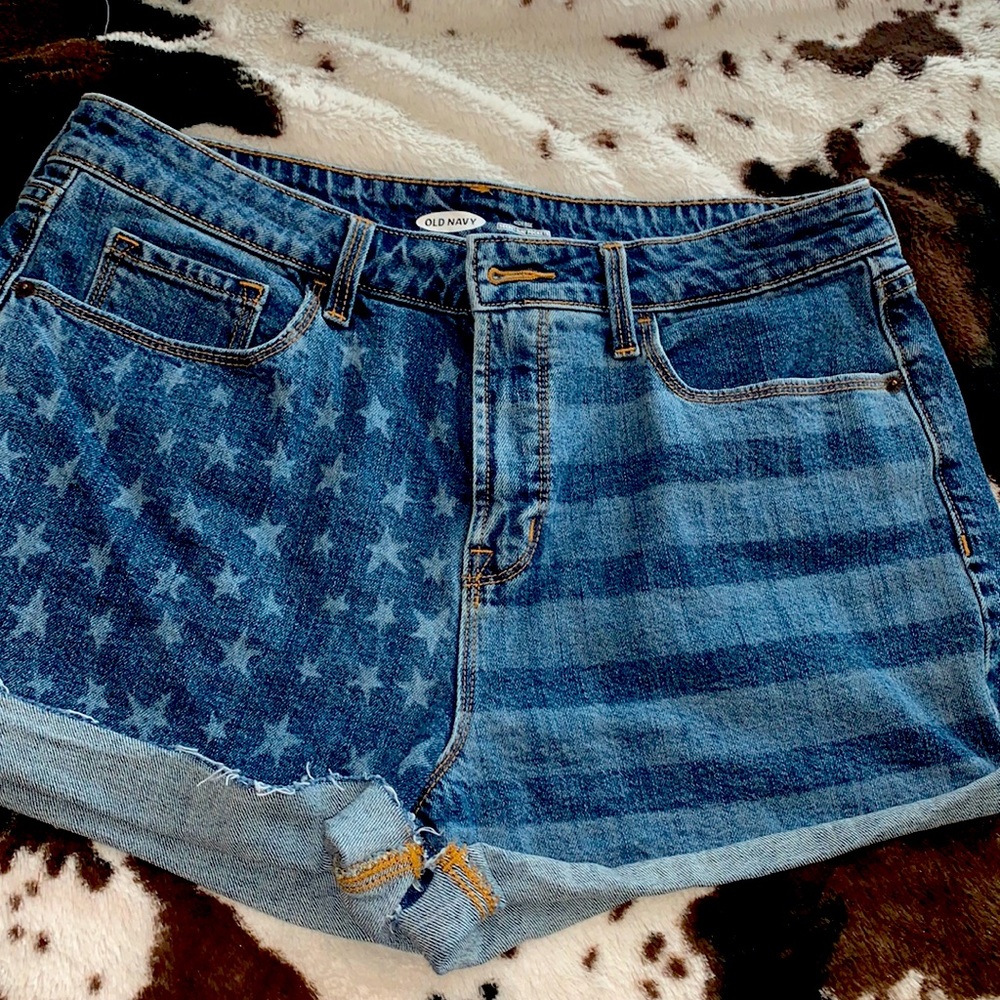 Old Navy Flag Denim Shorts